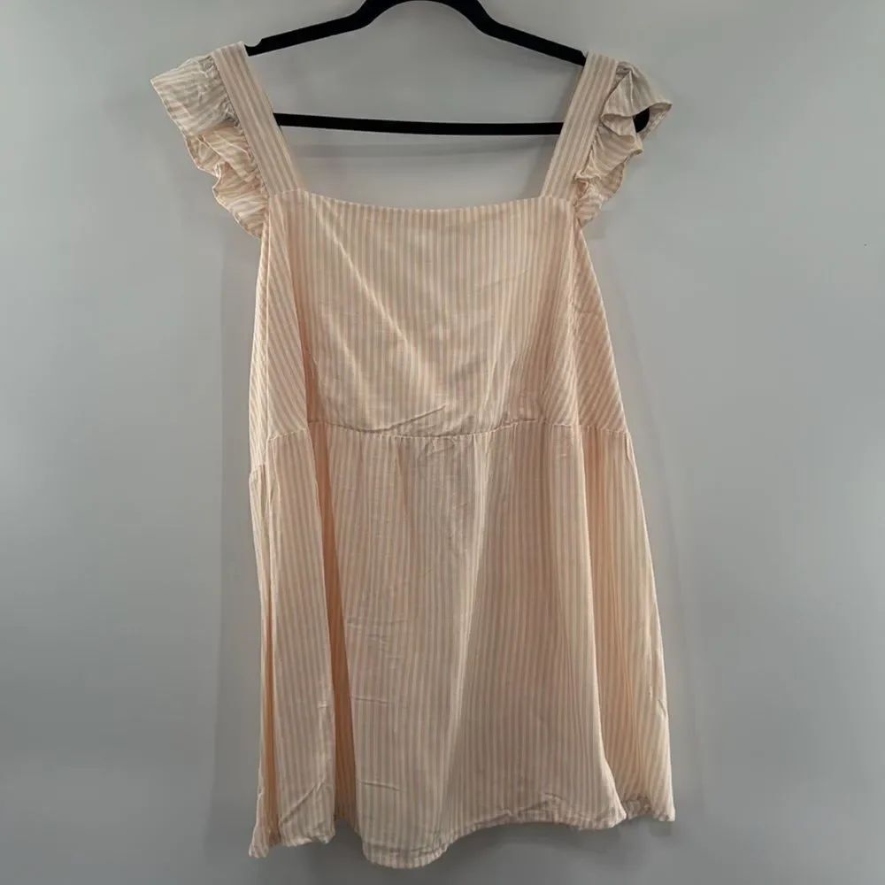 3For$20 Ingrid & Isabel Maternity Peach/White Sleeveless Blouse size XXL